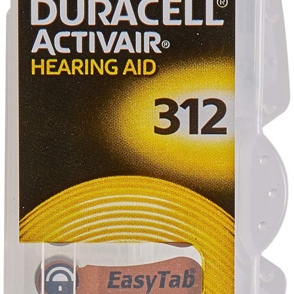 Duracell Easytab DA 312 - for all hearing aids with battery type 312 10 x 6 pieces