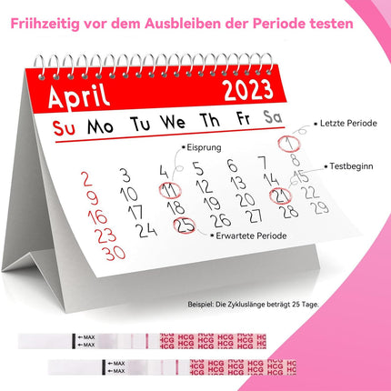 Preview 25 Pregnancy Test Early Test Strips 10 mIU/ml hCG Test reliable early detection with 25 urine cups