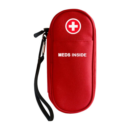 klyrith EpiPen Medical Bag, Insulated Emergency Medication Bag, Portable Carrying Case Organizer for 2 EpiPens, Asthma Inhaler, Antihistamine, Auvi-Q and Other Allergy Medicines, Red