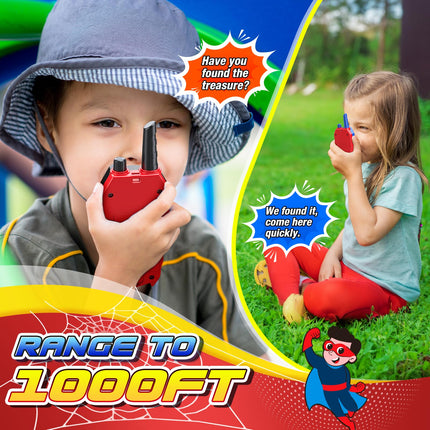 Toyokid Walkie Talkie Kids, Toy & Gift & Birthday Present for Children (Red Blue & Black)