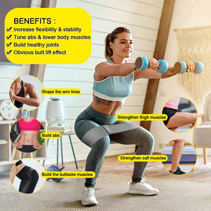 Resistance Bands, Fitness Bands, Hip Resistance Bands Set with Strong Elasticity, Tensile Strength, Non-Slip Training Band, for HIPS, Legs, Pilates, Yoga, Strength Training