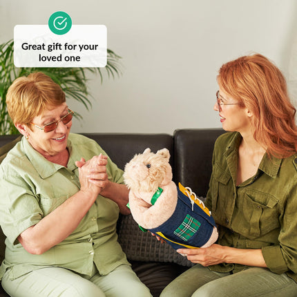 Fidget Muff and Haptic Dementia Blanket for Adults and Seniors with Alzheimer's | Twiddle Muff Toy and Blanket for Dementia Patients | Nesting Pillow and Nesting Blanket as Activity for Dementia Patients