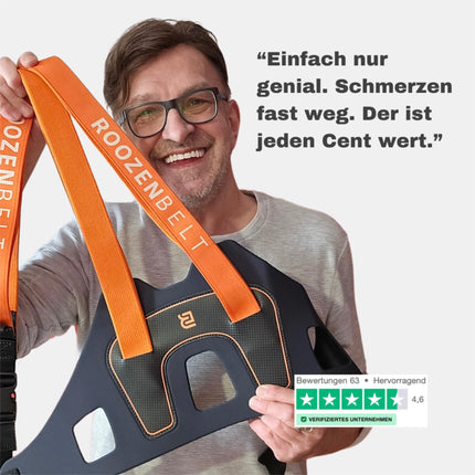 ROOZENBELT Back Stretcher Belt – Effectively relieves back pain – For intervertebral discs, spine & back muscles – Developed by certified physiotherapist Eric Roozendaal