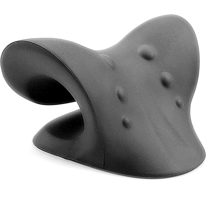 Shoulder Relaxation Pillow, Neck Stretching Device for Jaw Joint Pain Relief and Cervical Spine Alignment, Chiropractic Pillow, Neck Stretcher, Black