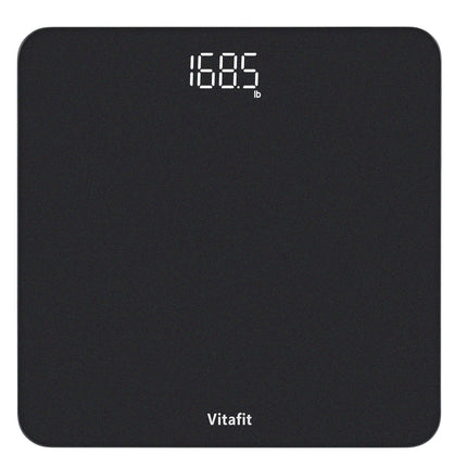 Vitafit Digital Bathroom Scales, High Accuracy Guaranteed, Professional Scales SINCE 2001, Digital Body Scales with Clear LED Display and Step-On, 180kg, Silver-Black Spray