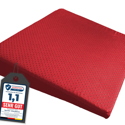 Tiga-Med Seat Cushion | Anti-Slip Premium Seat Wedge Cushion | Extra Strong & Stable | 3 Colors | Washable | Car Seat Cushion | Booster Seat | No-Slip Wedge Cushion (Red)