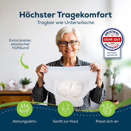 Sensalou Incontinence Adult Diapers Size L (22 pcs) Men Women - Diaper Pants for Adults Seniors Day Night