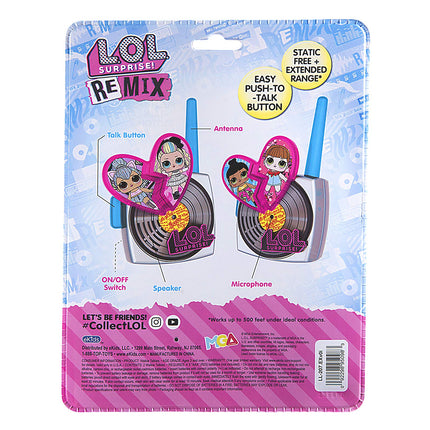 LOL Surprise! LL-207 LOL Surprise Remix OMG Walkie-Talkies, 2-Way Handheld Radios, Long Range, Static, Kids, Top Toys for Boys & Girls Ages 3 and Up, Outdoor Games Adventures