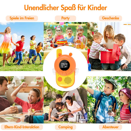 Uzoli Walkie Talkie Kids for 3-12 Years 20 Channels 3km Range Flashlight Radio for Adventure Camping Radio Toy as Back to School Gift K22