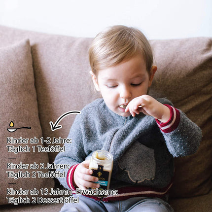 Bee&You Royal Jelly & Propolis in Honey for Children, 100% natural, no additives, raw honey, fair trade, natural & controlled ingredients, 33 awards, 12 certificates