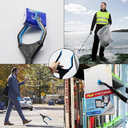 82 cm reacher, gripping tool with magnetic attachment for the elderly, foldable, for holding objects indoors and outdoors