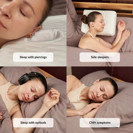 ODOXIA Memory Foam Piercing Pillow | Piercing Pillow for Side Sleepers | Relieves Ear Pain | Comfortable Pillow with Cutout | Earring Pillow for CNH | Reduces Ear Pressure