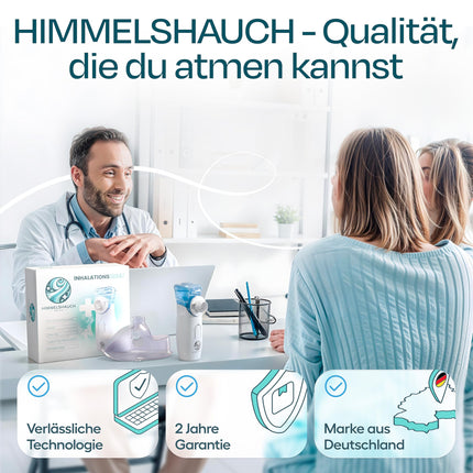 HIMMELSHAUCH MEDICAL Inhaler for children and adults | Electric inhalers | Inhalation device for babies | Ultrasonic nebulizer inhaler for children