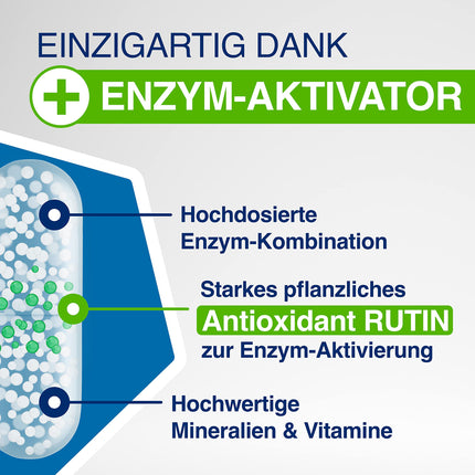 GELENCIUM® Enzyme Complex I Highest daily enzyme dose: 1,500 mg I With rutin as a plant-based enzyme activator I With micronutrients for healthy joints, cartilage & bones I 100 Capsules