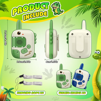 Walkie Talkie Children, Dinosaur Toys from 3 4 5 6 7 8 Years Boy 3-8 Years Gift Ideas Walky Talky Gift Boy 3-8 Years Outdoor Games for Boys Radio Children's Toys Toys