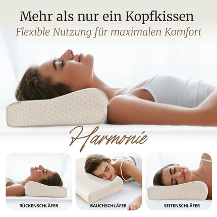BOLTER'S ERGONOMIC Memory Foam Pillow – Orthopedic Pillow – Pressure-Relieving Memory Foam – 2 Heights 9 cm/11 cm – Breathable Cover – Optimal Support for Neck and Spine