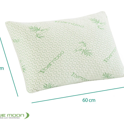 Bamboo pillow - orthopedic neck support pillow - memory foam pillow - orthopedic pillow sleeping pillow - neck pillow pillow - removable cover - bamboo viscose pillowcase (60 x 40 cm)