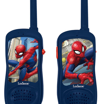 Lexibook Spiderman, Walkie Talkies, Communication Game for Children, Communication Game for Children, Belt Clip, Battery Operated, Red and Blue, TW11SP, Universal Size, Various Models