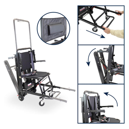 KMINA - Electric tracked stair climber, wheelchair users, stair climbing aid for seniors, stair lift, wheelchair