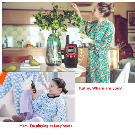 Walkie Talkies for Kids, Rechargeable Two-Way Radios 8 Channels Range 5km PMR 446 Radio with VOX LCD Screen, Walkie Talkie Toy Gifts 2 Pack Red