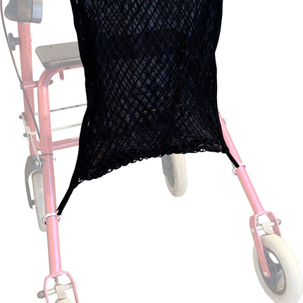 Sunnybaby 30169- Wheelchair Net Shopping Net for Wheelchairs & Rollators with Practical Privacy Screen Inner Lining Universal Attachment Color: BLACK | Quality: MADE in GERMANY, Extra Large, Black