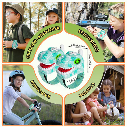 Fygurso Dinosaur Walkie Talkies for Kids, Children's Toys for Boys and Girls Ages 3 to 8 for Outdoor Adventures, Camping, Halloween, Christmas (1000m Range, 2 Pack)