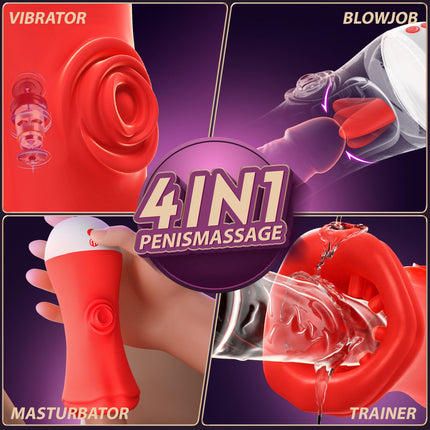 Pangpangmi Masturbation for Men Electric, Sex Toys for Men Solo Masturbator with 9 Vibration 9 Licking Penis Glans Vibrator Sex Toys Vibrator Sets for Men Couples Masturbators