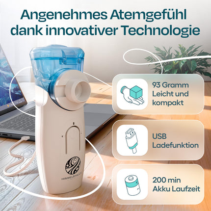 HIMMELSHAUCH MEDICAL Inhaler for children and adults | Electric inhalers | Inhalation device for babies | Ultrasonic nebulizer inhaler for children