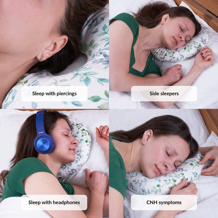 ODOXIA Piercing Pillow with Hole | For Ear Against Earache | Donut Pillow | Ear Cushion | Sleeping Ring for Side Sleepers to Relieve Ear Pain | Pillow for Side Sleepers | Donut Ear Pillow