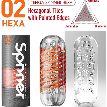 TENGA Spinner Reusable Masturbation Aid for Men, Red, 1 Piece (1 Pack)