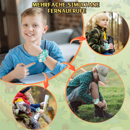 Fygurso Dinosaur Walkie Talkies for Kids, Children's Toys for Boys and Girls Ages 3 to 8 for Outdoor Adventures, Camping, Halloween, Christmas (1000m Range, 2 Pack)