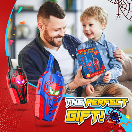 Toyokid Walkie Talkie Children, Toys from 3 4 5 6 7 8 9 10 Years Boy Walkie Talkie Rechargeable Gift Boy 3-10 Years Spider Toy from 3-10 Years Walkie Talkie Outdoor Games Radio