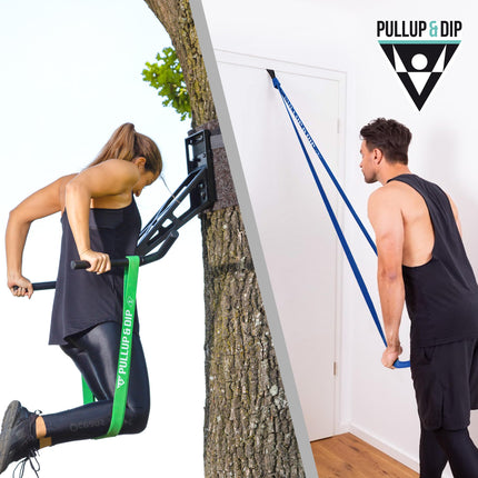 Fitness bands resistance bands from Pullup & Dip with bag and free exercise instructions - pull-up band resistance band pull-up resistance band - fitness band pull-up aid in EXTRA Light (red)