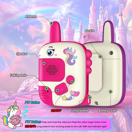 Wootoyz Unicorn Gift for Girls, Walkie Talkie Children's Gifts Girls 3 4 5 6 7 8 Years Toys from 3-8 Years Girls Unicorn Game Walkie Talkie Games 3-8 Years Girls Gift Ideas