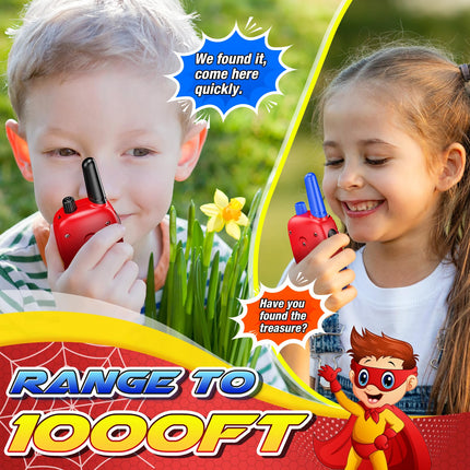 Toyokid Walkie Talkie Children, Spider Toy from 3 4 5 6 7 8 9 10 Years Gift Boy Girl 3-12 Years Easter Gifts Children Walkie Talkie Outdoor Toy Radio Toys Games for Boys