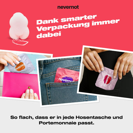 nevernot Soft Tampons, 48 Count: Menstrual Sponge with Optional Thread, 100% Non-Toxic, Super Soft Tampon, Easy to Remove, Ideal for Sports, Sauna & Pain Patients