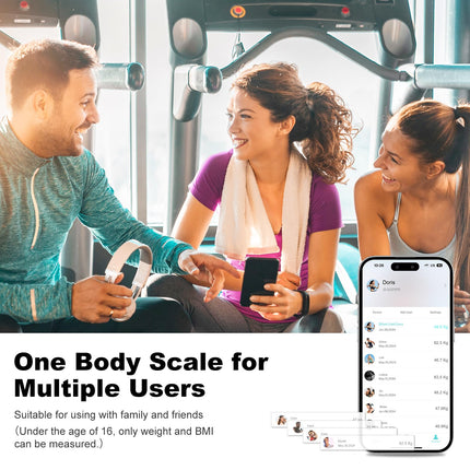 Body fat scale with large display, ultra-precision scale with body fat and muscle mass, personal scale with body fat analysis, personal scale with 22 measurements, heart rate, BMI, body analysis scale