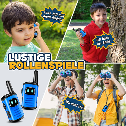 Dislocati Walkie Talkie Children, Outdoor Toys from 3-9 Years Boy Binoculars for Children Gifts Boy 3-9 Years Garden Toys Children for Outside Children's Toys from 3-9 Years Outdoor Games
