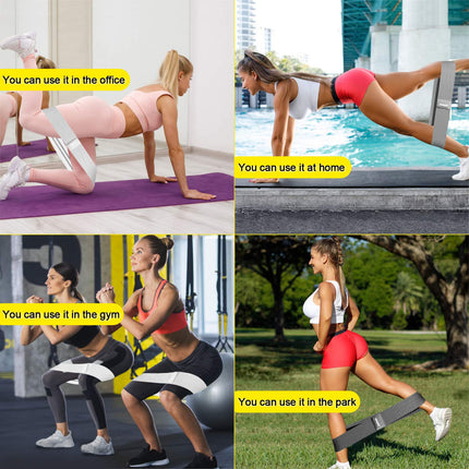 Resistance Bands, Fitness Bands, Hip Resistance Bands Set with Strong Elasticity, Tensile Strength, Non-Slip Training Band, for HIPS, Legs, Pilates, Yoga, Strength Training
