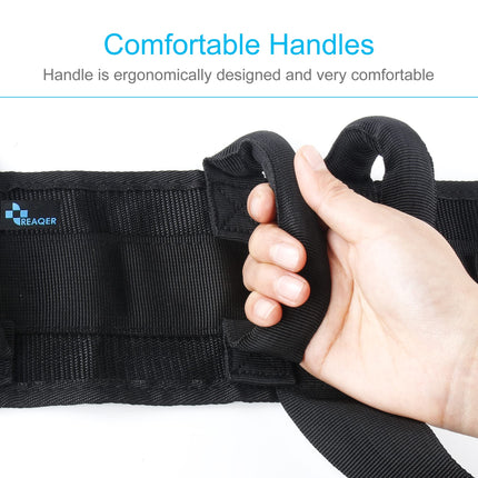 REAQER Transfer Belt Belt with Metal Buckle Multifunctional Belt with Leg Ring Care Equipment for Elderly Disabled Walking Safety Assistance Device
