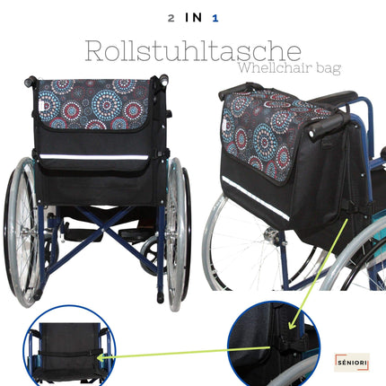 SENIORI Rollator/Wheelchair Bag Rollator Bag Wheelchair Bag Universal (1st Circle)