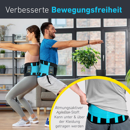 Back Brace Back Support Belt for Men and Women - Back Strap to Relieve Back Pain, Prevent Injury + Stabilize the Lumbar Spine - Large by Clever Yellow