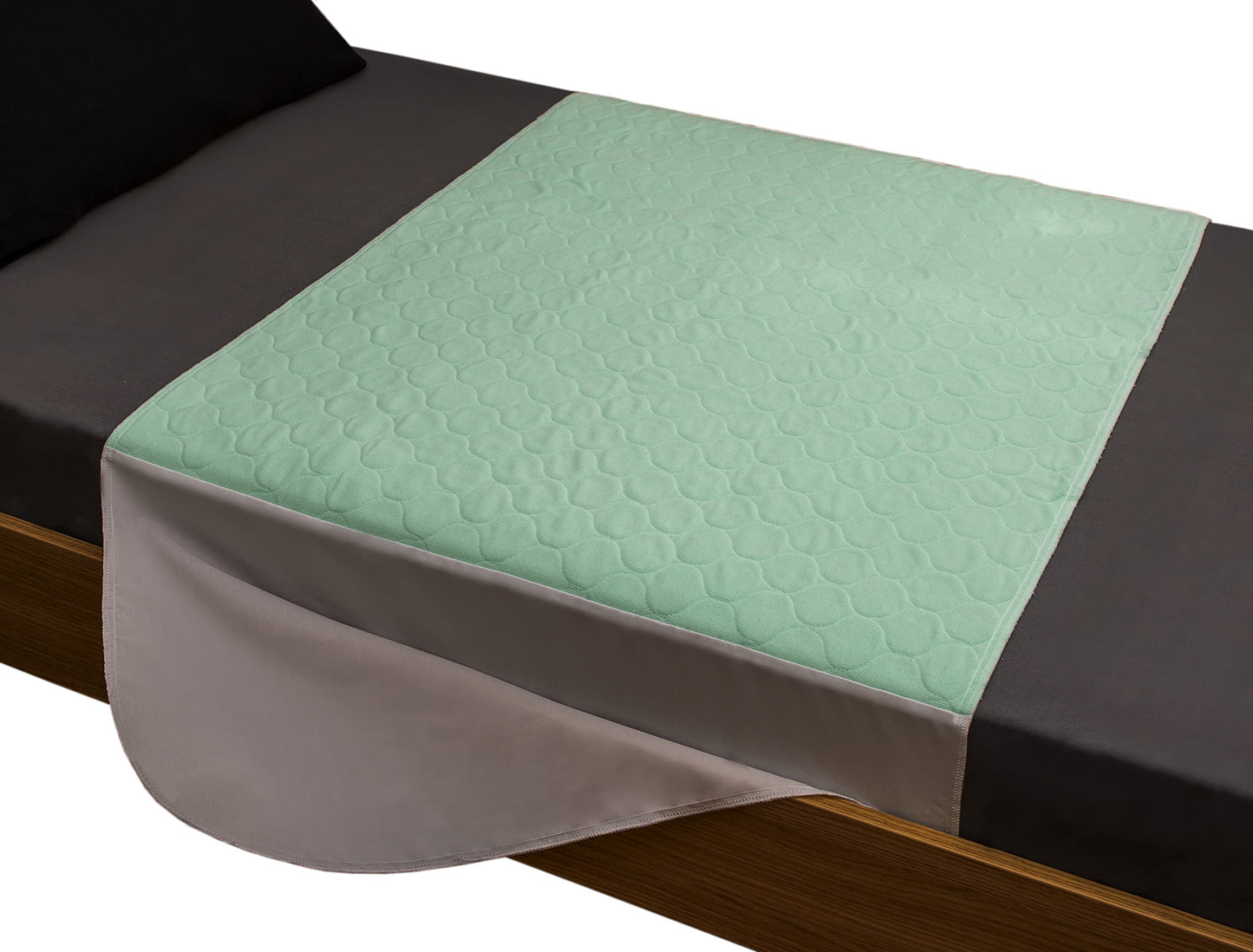 A&F Inkontinenzauflage - 4 Schichten - Bis 26280ml/m² Saugkraft -Krankenunterlage waschbar - Inkontinenzunterlage waschbar (2er mit Flügel, 75 x 90)
