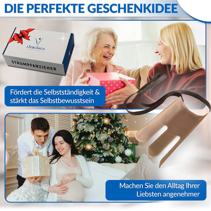 Lieblings Helfer® Premium sock aid - extremely tear-resistant long straps - stocking aid - gift for grandma, grandpa, seniors and pregnant women, hip surgery