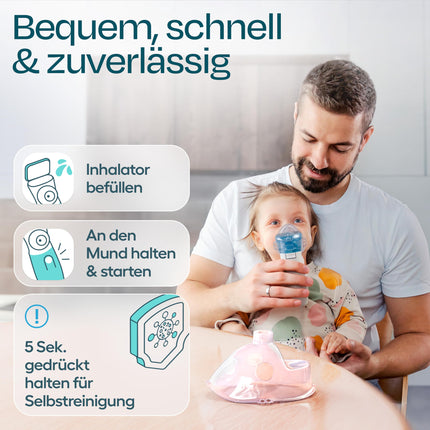 HIMMELSHAUCH MEDICAL Inhaler for children and adults | Electric inhalers | Inhalation device for babies | Ultrasonic nebulizer inhaler for children