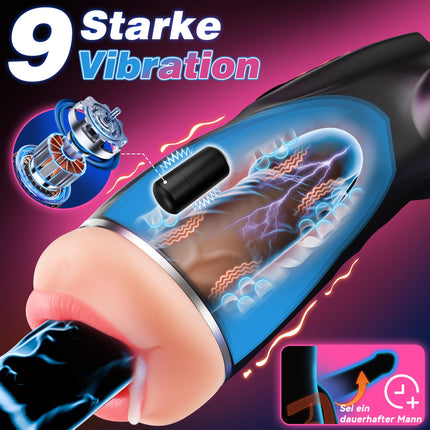 Tauara Masturbation for Men Masturbator, Sex Toy Sets 3 Liner Sex Toys for Men Vagina Blowjob Anal, APP Masturbators 9 Vibration and Suction Pocket Pussy Vibrator Sets for Men