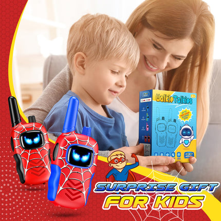 Toyokid Walkie Talkie Children, Spider Toy from 3 4 5 6 7 8 9 10 Years Gift Boy Girl 3-12 Years Easter Gifts Children Walkie Talkie Outdoor Toy Radio Toys Games for Boys