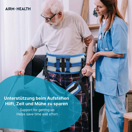 AIRM HEALTH Patient Transfer Belt Soft Nylon Leg Loops Paralyzed Persons Body Lifting Aids Patient Lifting Belt Auxiliary Belt Non-Slip Transfer Auxiliary Belt for Rehabilitation