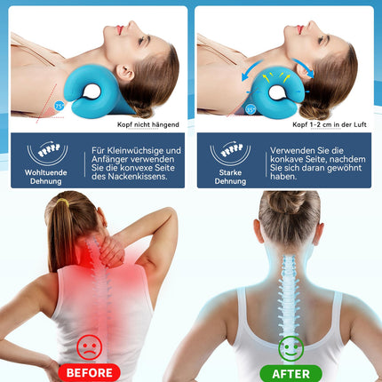 BLABOK Neck Stretcher Cervical Spine Traction Device to Relieve Neck and Shoulder Fatigue and Pain, Neck Stretcher for Relief TMJ Pain Headache Muscle