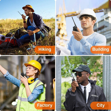Walkie Talkie 16 Channels CTCSS/DCS FM, 1500 mAh Battery, Max. Talk Range 5 km, Professional Radio with Hands-Free Function